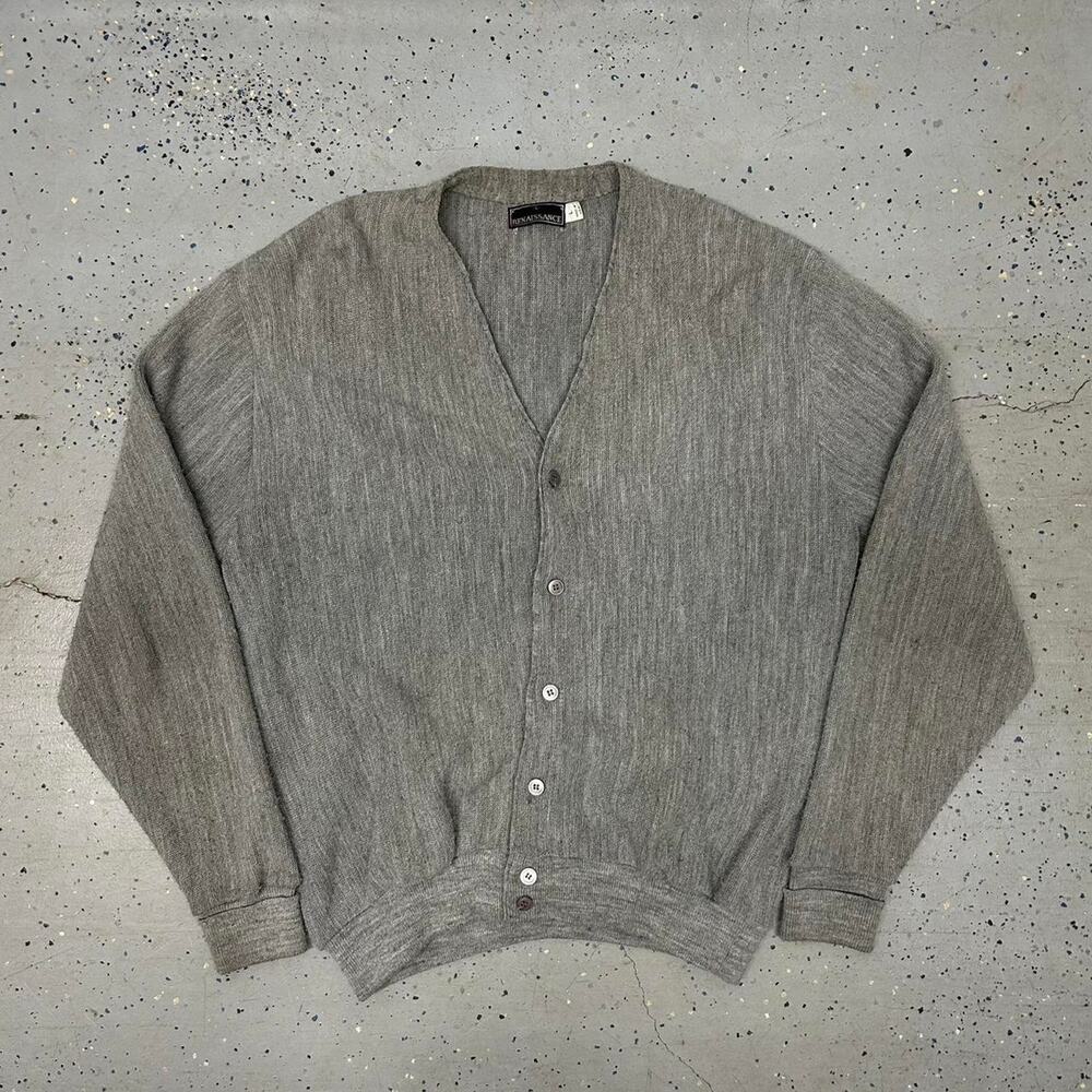 Grey vintage cardigan with a worn look
